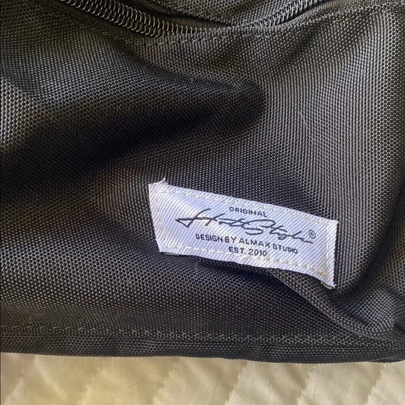 Black Mini Backpack with Keychain - Picture 2 of 7